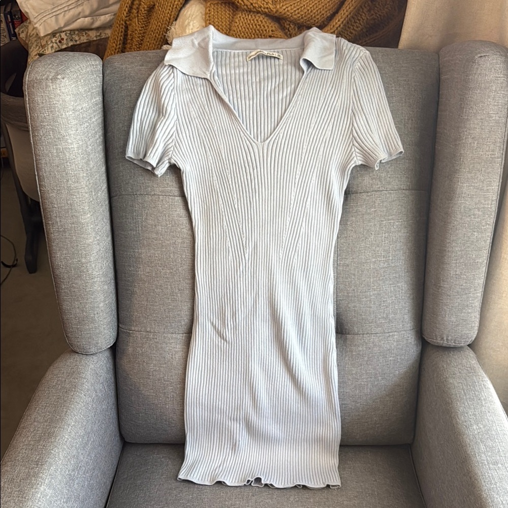 Abercrombie & Fitch Sky Blue Ribbed Top